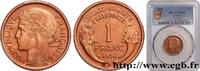 FRANCE 1 franc Morlon III REPUBLIC Paris 1938 (23mm, 4g, 6h) -