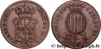 SPAIN - CATALONIA 3 Quartos frappe au nom d’Isabelle II SPAIN - CATALONIA Catalogne 1838 (26mm, 6,82g, 12h) -