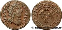 FRANCE Denier tournois, type 9 DOMBES - PRINCIPALITY OF DOMBES - GASTON OF ORLEANS Trévoux 1649 (17mm, 1,60g, 6h) -