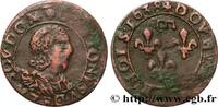 FRANCE Double tournois, type 13 DOMBES - PRINCIPALITY OF DOMBES - GASTON OF ORLEANS Trévoux 1638 (20mm, 2,05g, 6h) -