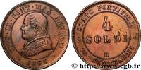 VATICAN AND PAPAL STATES 4 Soldi Pie IX an XXI VATICAN AND PAPAL STATES Rome 1866 (36mm, 19,51g, 6h) -