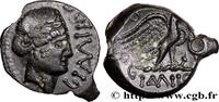 FRANCE Bronze GIAMILOS à la tête laurée SENONES (Area of Sens) c. avant 52 AC. (15mm, 3,37g, 5h) -