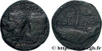 THE JULIO-CLAUDIANS (27 BC to 69 AD) Dupondius COL NEM (as) NEMAUSUS - NIMES - AUGUSTUS and AGRIPPA Nîmes (30) c. 10-14 AD. (25mm, 12,35g, 3h) -