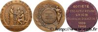 FRANCE Médaille, Société de secours mutuels, Union ouvriè ASSURANCES 1949 (41,5mm, 31,69g, 12h) -