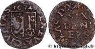 SWITZERLAND - REPUBLIC OF GENEVA 6 Deniers SWITZERLAND - REPUBLIC OF GENEVA 1674 (15mm, 0,67g, 12h) -