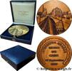 FRANCE Médaille, Inauguration du métro du Caire TRANSPORTS (TRAINS, BUS, TRAMWAYS, BATEAUX...) Le Caire, Egypte 1987 (58mm, 110,5g, 12h) -