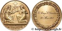 FRANCE Médaille de mariage, Evangile de St Mathieu AMOUR ET MARIAGE 1865 (39mm, 25,55g, 12h) -