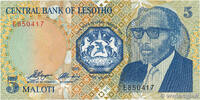 LESOTHO 5 Maloti LESOTHO 5 Maloti 1989 UNC -