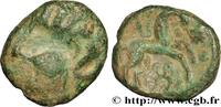 FRANCE Bronze à la tête humaine et au cheval AMBIANI (Area of Amiens) Amiens (80) c. 60-40 AC. (14,5mm, 2,71g, 7h) -