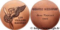 FRANCE Médaille, Les Vieilles Racines de l'Aéronautique e AÉRONAUTIQUE - AVIATION : AVIATEURS & AVIONS 1995 (71,5mm, 202,80g, 12h) -