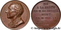 FRANCE Médaille, Montesquieu, Charles Louis de Secondat GALERIE MÉTALLIQUE DES GRANDS HOMMES FRANÇAIS 1817 (40,5mm, 34,90g, 12h) -