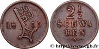 GERMANY - FREE HANSEATIC CITY OF BREMEN 2 1/2 Schwaren clef GERMANY - FREE HANSEATIC CITY OF BREMEN 1853 (20mm, 3,09g, 12h) -