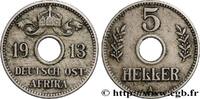 GERMAN EAST AFRICA 5 Heller Deutch Ostafrica GERMAN EAST AFRICA Berlin 1913 (21mm, 3,10g, 12h) -