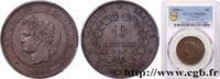 FRANCE 10 centimes Cérès III REPUBLIC Paris 1884 (30mm, g, 6h) -