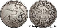 SWITZERLAND 2 Francs Helvetia SWITZERLAND Berne 1863 (27mm, 9,66g, 12h) -
