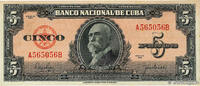 CUBA 5 Pesos CUBA 5 Pesos 1949 VF+ -
