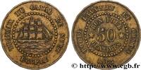 EGYPT - SUEZ CANAL 50 Centimes Borel Lavalley et Compagnie EGYPT - SUEZ CANAL 1865 (20,5mm, 2,69g, 6h) -