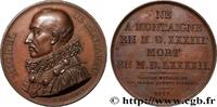 FRANCE Médaille, Michel de Montaigne GALERIE MÉTALLIQUE DES GRANDS HOMMES FRANÇAIS 1817 (40,5mm, 35,60g, 12h) -
