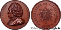 FRANCE Médaille, Centenaire de Jean-Jacques Rousseau LITTÉRATURE : ÉCRIVAINS/ÉCRIVAINES - POÈTES 1878 (42,5mm, 46,66g, 12h) -