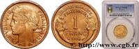 FRANCE 1 franc Morlon III REPUBLIC Paris 1938 (23mm, 4g, 6h) -