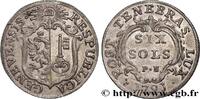 SWITZERLAND - REPUBLIC OF GENEVA 6 Sols - PB SWITZERLAND - REPUBLIC OF GENEVA Genève 1791 (25mm, 2,28g, 6h) -