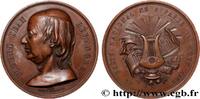 FRANCE Médaille, Pierre Jean Béranger LITTÉRATURE : ÉCRIVAINS/ÉCRIVAINES - POÈTES 1856 (57,5mm, 107,83g, 12h) -