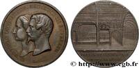 FRANCE Médaille, Palais de l’industrie, vue des galeries EXPOSITIONS 75 - Paris 1855 (36,5mm, 19,06g, 12h) -