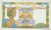 FRANCE 500 Francs LA PAIX FRANCE 500 Francs LA PAIX 1941 F+ -
