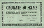 FRANCE regionalism and miscellaneous 50 Francs FRANCE regionalism and miscellaneous 50 Francs 1940 UNC- -