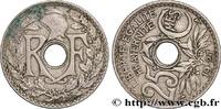 FRANCE 25 centimes Lindauer, Fauté Coins Tournés -13 min/ III REPUBLIC 1927 (24mm, 4,98g, 3h) -