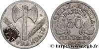FRANCE 50 centimes Francisque, (très) légère FRENCH STATE 1942 (18mm, 0,61g, 6h) -