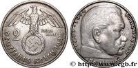 GERMANY 2 Reichsmark Maréchal Paul von Hindenburg GERMANY Hambourg 1938 (25mm, 8,01g, 12h) -