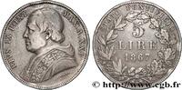 VATICAN AND PAPAL STATES 5 Lire Pie IX an XXI an XXI VATICAN AND PAPAL STATES Rome 1867 (38mm, 24,5g, 6h) -