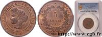 FRANCE 5 centimes Cérès III REPUBLIC Paris 1880 (25mm, 5g, 6h) -