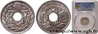 FRANCE 10 centimes Lindauer III REPUBLIC 1934 (21mm, 4g, 6h) -
