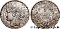 FRANCE 1 franc Cérès, IIIe République III REPUBLIC Paris 1887 (23mm, 5,01g, 6h) -