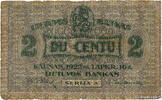 LITHUANIA 2 Centu LITHUANIA 2 Centu 1922 G -