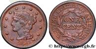 UNITED STATES OF AMERICA 1 Cent Liberté “Braided Hair” UNITED STATES OF AMERICA Philadelphie 1844 (27,5mm, 10,72g, 6h) -