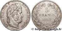 FRANCE 5 francs IIIe type Domard LOUIS-PHILIPPE I Bordeaux 1845 (37mm, 24,85g, 6h) -
