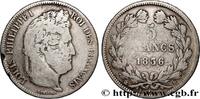 FRANCE 5 francs IIe type Domard LOUIS-PHILIPPE I Lyon 1836 (37mm, 24,55g, 6h) -