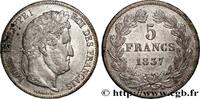 FRANCE 5 francs IIe type Domard LOUIS-PHILIPPE I Paris 1837 (37mm, 24,96g, 6h) -
