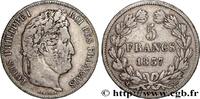 FRANCE 5 francs IIe type Domard LOUIS-PHILIPPE I Strasbourg 1837 (37mm, 24,80g, 6h) -