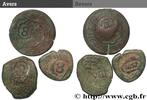 SPAIN - KINGDOM OF SPAIN - PHILIP IV Lot de trois Contremarque de Maravedis SPAIN - KINGDOM OF SPAIN - PHILIP IV millésimes divers (mm, g, 6h) -