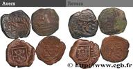 SPAIN - KINGDOM OF SPAIN - PHILIP IV Lot de quatre Contremarque de Maravedis SPAIN - KINGDOM OF SPAIN - PHILIP IV millésimes divers (mm, g, 6h) -