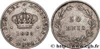 PORTUGAL - KINGDOM OF PORTUGAL - LUIS I 50 Réis PORTUGAL - KINGDOM OF PORTUGAL - LUIS I 1863 (15mm, 1,25g, 6h) -