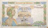 FRANCE 500 Francs LA PAIX FRANCE 500 Francs LA PAIX 1940 F+ -