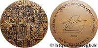 FRANCE Médaille, Information, Journalisme, Offert aux spo CINQUIÈME RÉPUBLIQUE Monnaie de Paris 2002 (68mm, 274,80g, 12h) -