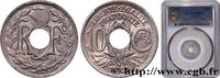 FRANCE 10 centimes Lindauer III REPUBLIC Poissy 1923 (21mm, 4g, 6h) -