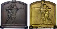 FRANCE Plaquette, Education d’Hercule par Dropsy ANTIQUITÉ (1924) (83mm, 46,29g, 12h) -
