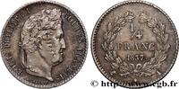 FRANCE 1/4 franc Louis-Philippe LOUIS-PHILIPPE I Paris 1837 (15mm, 1,24g, 6h) -